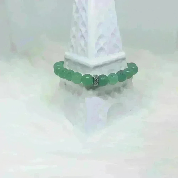 Natural Green Aventurine Beaded Bracelet - Picture 3 of 6